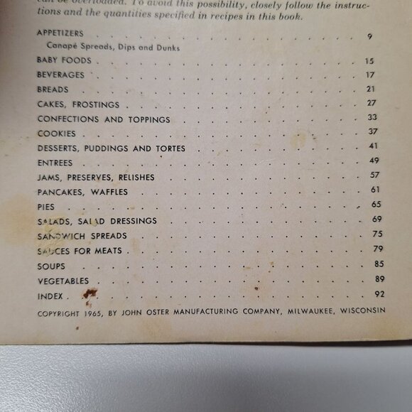 Osterizer Blender Recipe Cook Book Spin Cookery Retro Vintage Mid Century Modern - Picture 4 of 10